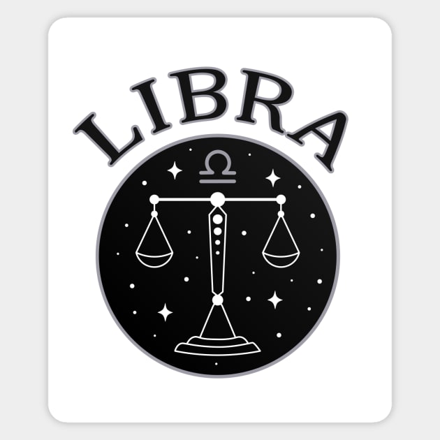 Libra Star Sign Zodiac Horoscope Cheeky Witch® Sticker by Cheeky Witch